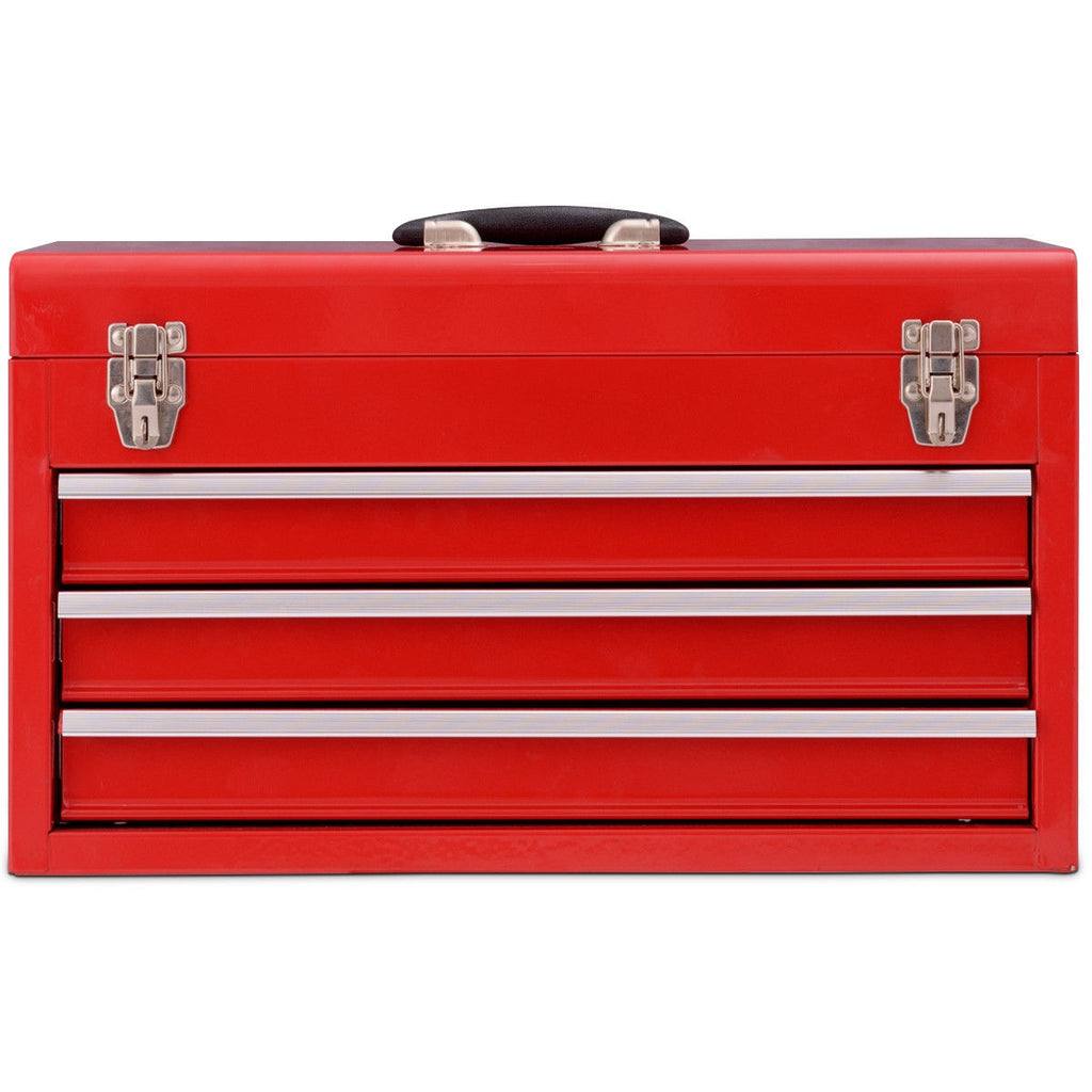 Servante d'atelier portable avec 3 tiroirs - Rouge