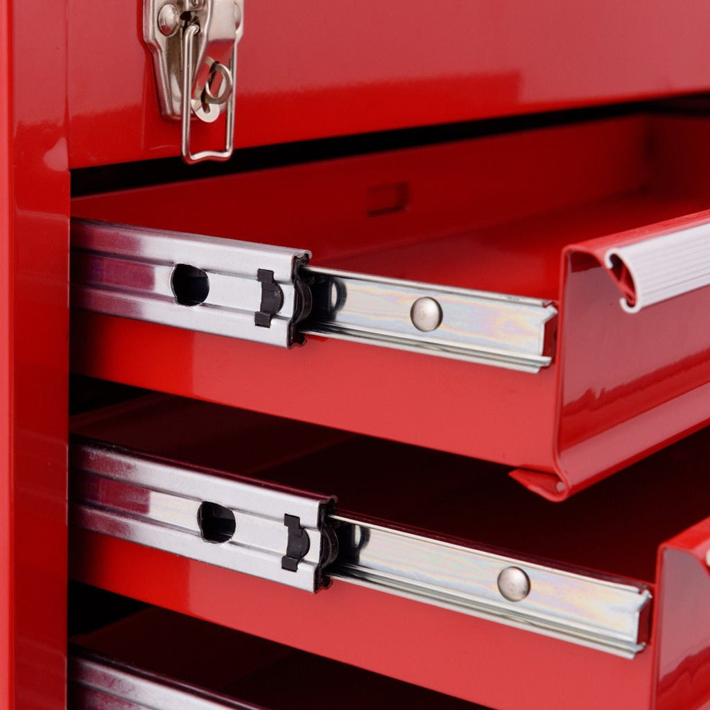 Servante d'atelier portable avec 3 tiroirs - Rouge