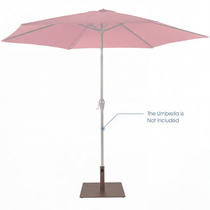 20 Inches Patio Umbrella Base Stand with 4 Adjustable Footpads-Brown