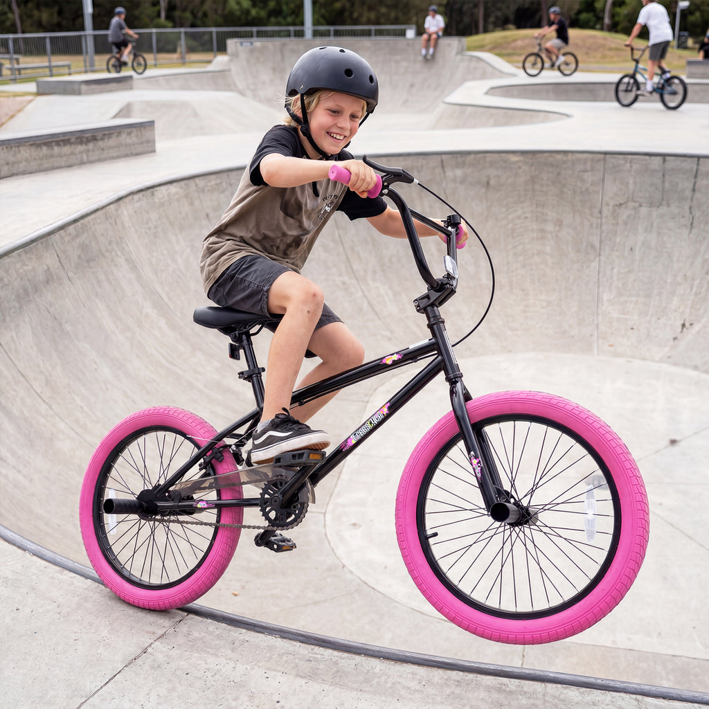 20" Trick Bicycle with 360 Degree Steering and Adjustable Seat for Kids and Teens-Pink