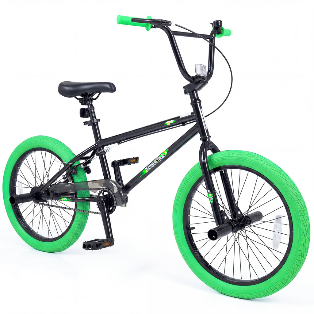 20" Trick Bicycle with 360 Degree Steering and Adjustable Seat for Kids and Teens-Green