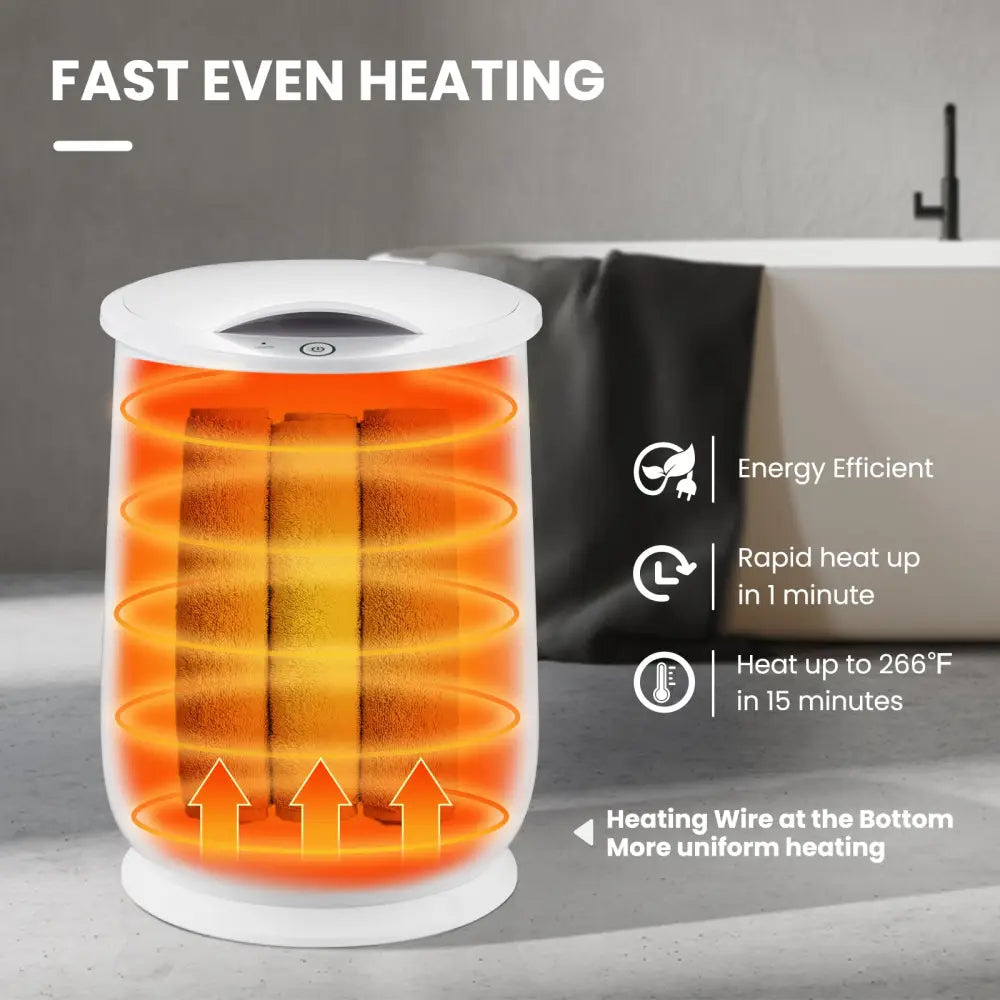 20L Bathroom Towel Warmer with Auto Shut-White - White - Dryers
