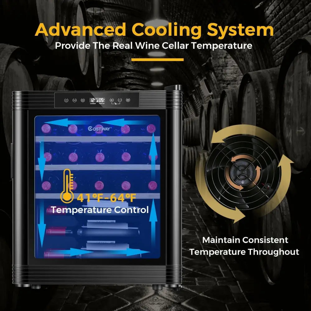 21 Bottle Compressor Wine Cooler Refrigerator with Digital Control - Oasis Home Essentials