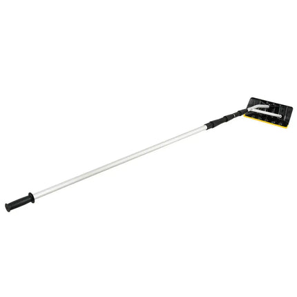 21 FT Telescoping Snow Roof Rake Aluminum Tube Non-Slip Handle - Black - Snow Removal