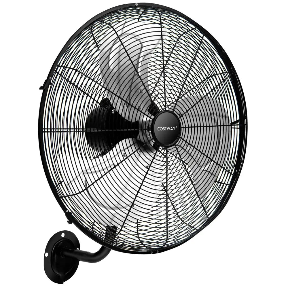 21 Inch 3 Speed Wall Mount Industrial Fan - Black - Fans