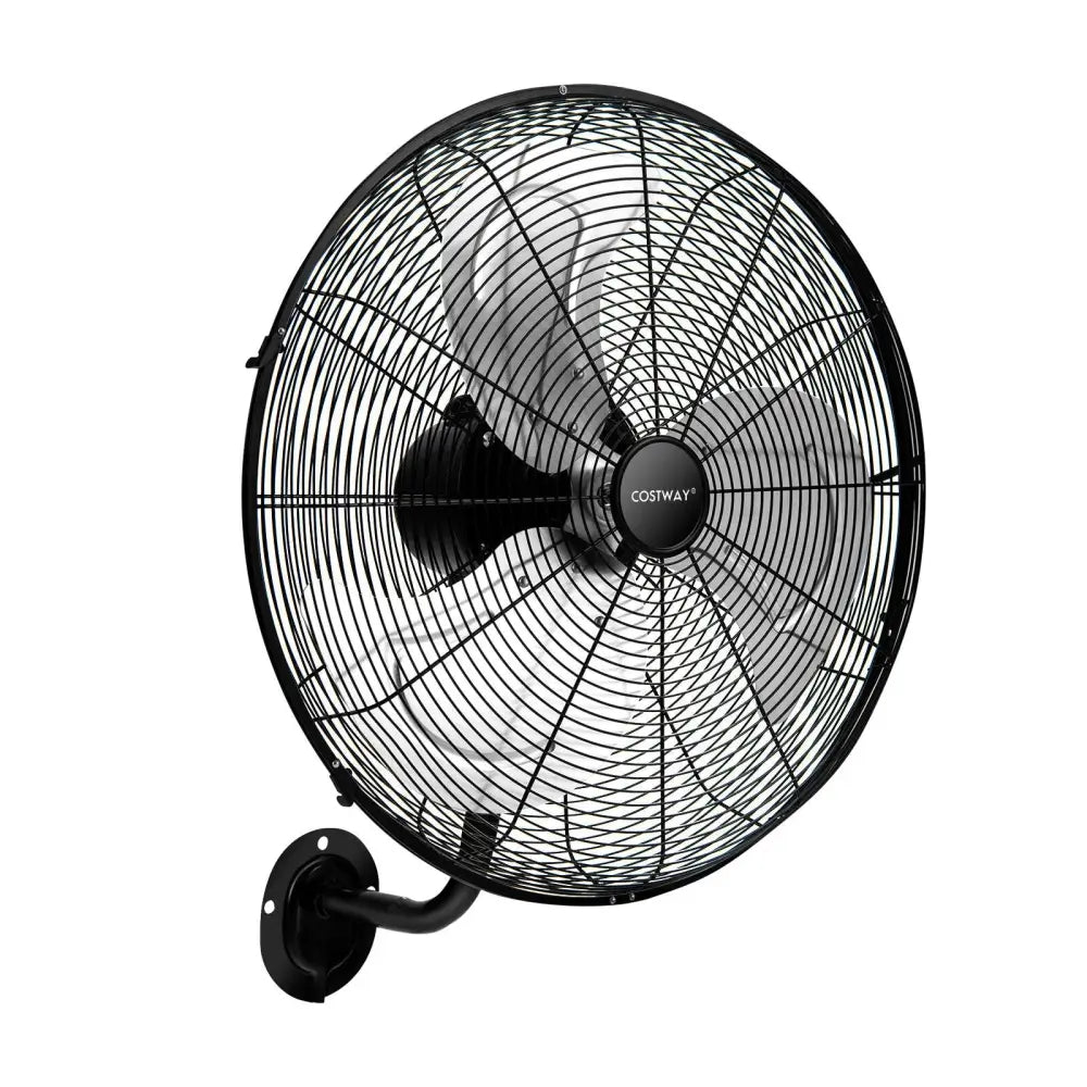 21 Inch 3 Speed Wall Mount Industrial Fan - Black - Fans