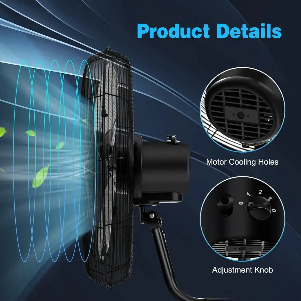 21 Inch 3 Speed Wall Mount Industrial Fan Costway