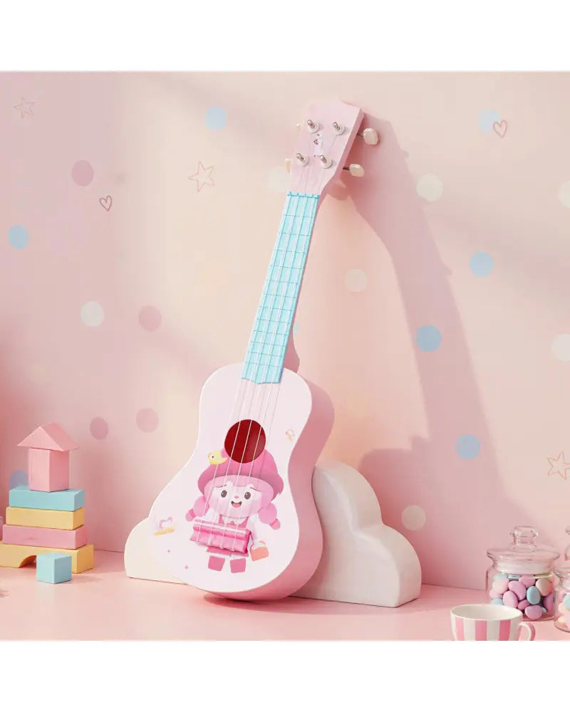 21 Inch Children Mini Ukulele with 4 Nylon Strings and 12 Frets - Pink & Blue - Guitar & Strings