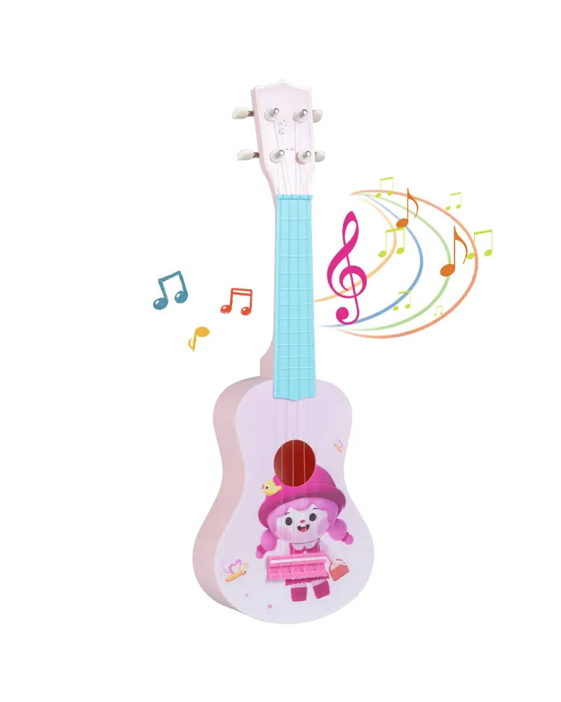 21 Inch Children Mini Ukulele with 4 Nylon Strings and 12 Frets - Pink & Blue - Guitar & Strings