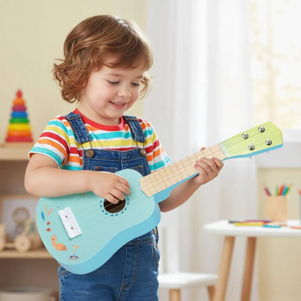 21 Inch Ukulele Guitar for Kids with Basswood Body for 3+ Years Old - Guitar & Strings
