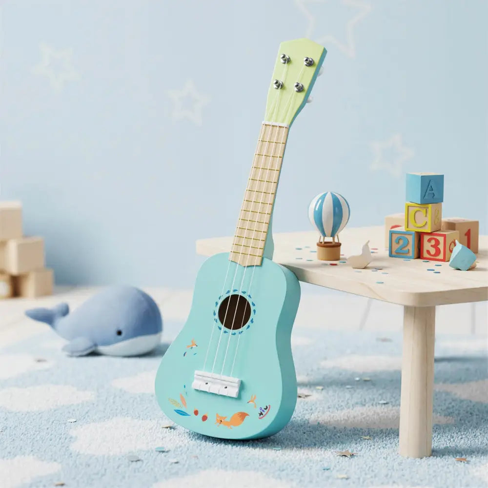 21 Inch Ukulele Guitar for Kids with Basswood Body for 3+ Years Old - Guitar & Strings