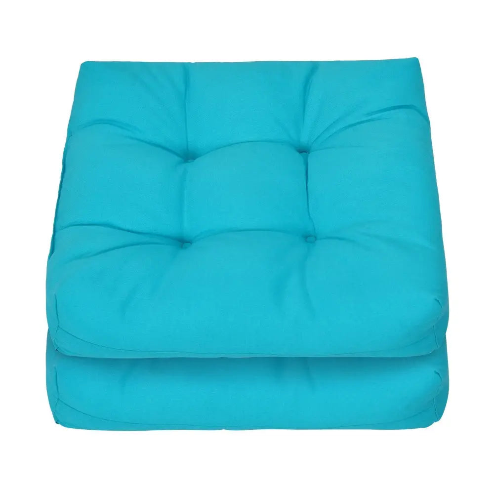 21 Inch x 21 Inch Patio Chair Seat Cushion Pads for Indoor and Outdoor-Turquoise - Turquoise - Outdoor Furniture