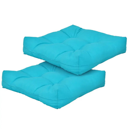 21 Inch x 21 Inch Patio Chair Seat Cushion Pads for Indoor and Outdoor-Turquoise - Turquoise - Outdoor Furniture