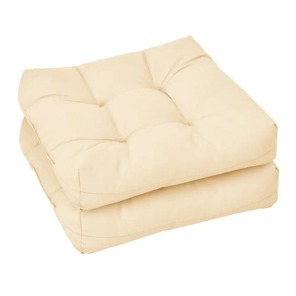 21 Inch x 21 Inch Patio Chair Seat Cushion Pads for Indoor and Outdoor-Beige - Beige - Outdoor Furniture Accessories
