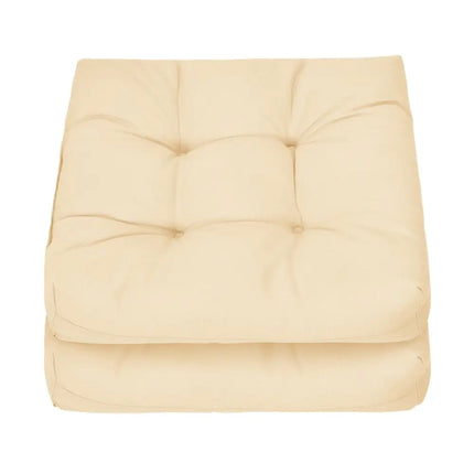 21 Inch x 21 Inch Patio Chair Seat Cushion Pads for Indoor and Outdoor-Beige - Beige - Outdoor Furniture Accessories