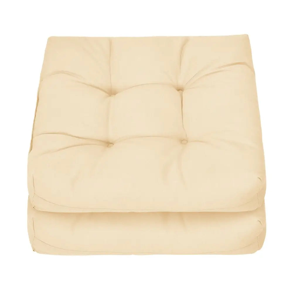 21 Inch x 21 Inch Patio Chair Seat Cushion Pads for Indoor and Outdoor-Beige - Beige - Outdoor Furniture Accessories