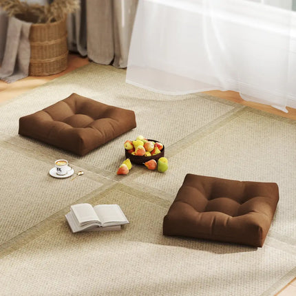 21 Inch x 21 Inch Patio Chair Seat Cushion Pads for Indoor and Outdoor-Coffee - Coffee - Outdoor Furniture Accessories