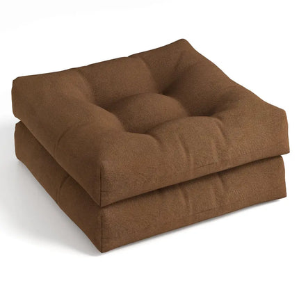 21 Inch x 21 Inch Patio Chair Seat Cushion Pads for Indoor and Outdoor-Coffee - Coffee - Outdoor Furniture Accessories
