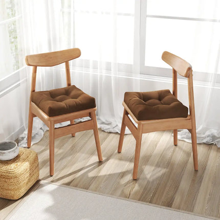 21 Inch x 21 Inch Patio Chair Seat Cushion Pads for Indoor and Outdoor-Coffee - Coffee - Outdoor Furniture Accessories