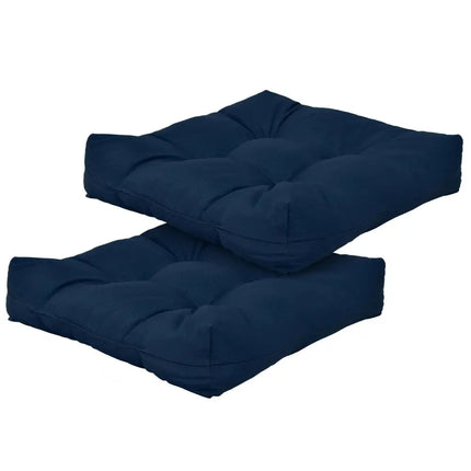 21 Inch x 21 Inch Patio Chair Seat Cushion Pads for Indoor and Outdoor-Navy - Navy - Outdoor Furniture Accessories