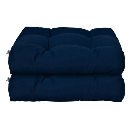 21 Inch x 21 Inch Patio Chair Seat Cushion Pads for Indoor and Outdoor-Navy - Navy - Outdoor Furniture Accessories