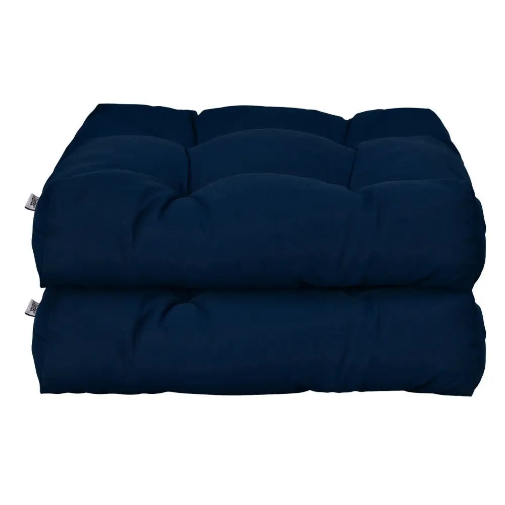 21 Inch x 21 Inch Patio Chair Seat Cushion Pads for Indoor and Outdoor-Navy - Navy - Outdoor Furniture Accessories