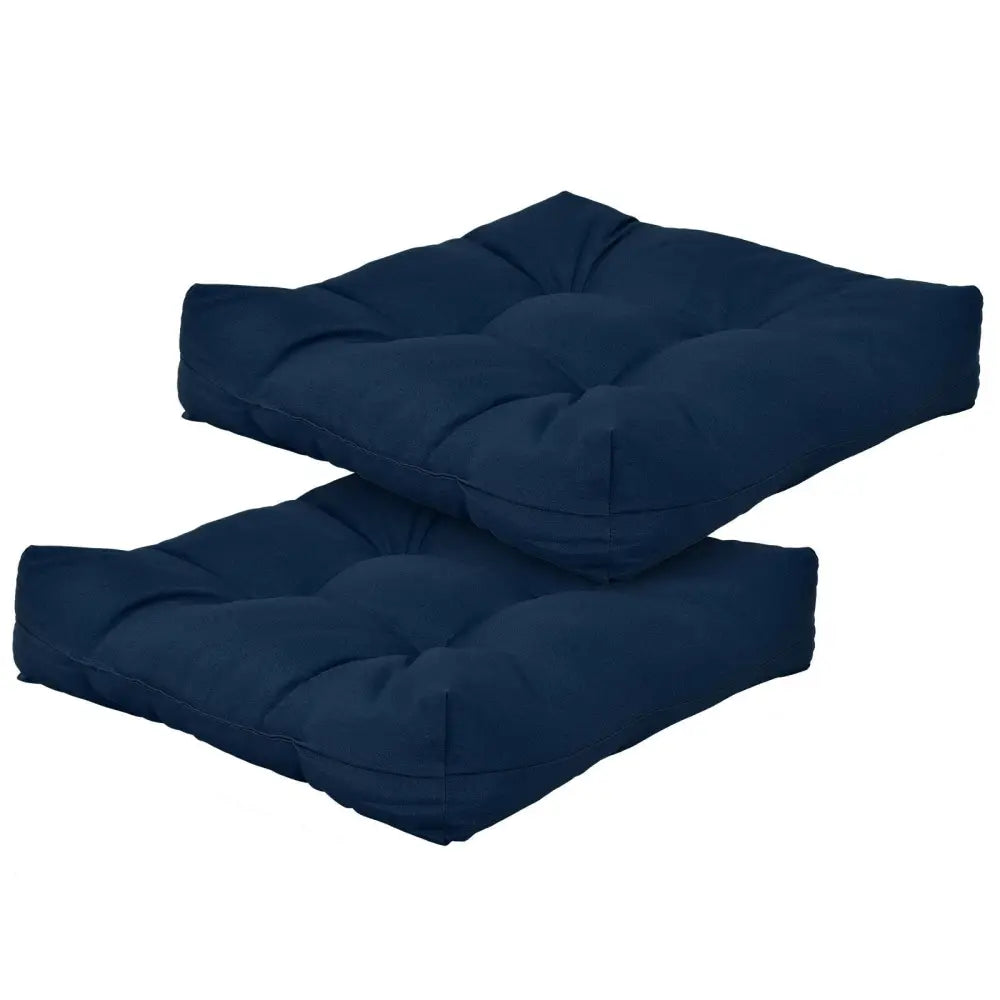 21 Inch x 21 Inch Patio Chair Seat Cushion Pads for Indoor and Outdoor-Navy - Navy - Outdoor Furniture Accessories