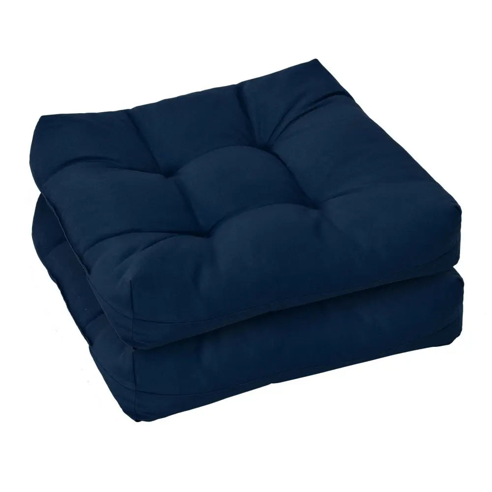 21 Inch x 21 Inch Patio Chair Seat Cushion Pads for Indoor and Outdoor-Navy - Navy - Outdoor Furniture Accessories