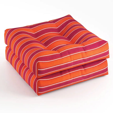 21 Inch x 21 Inch Patio Chair Seat Cushion Pads for Indoor and Outdoor-Orange - Orange - Outdoor Furniture Accessories