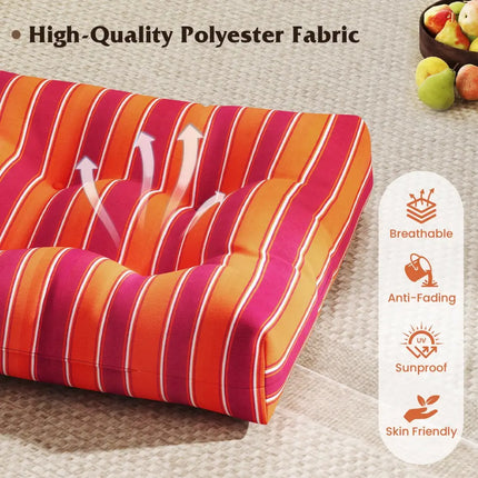 21 Inch x 21 Inch Patio Chair Seat Cushion Pads for Indoor and Outdoor-Orange - Orange - Outdoor Furniture Accessories
