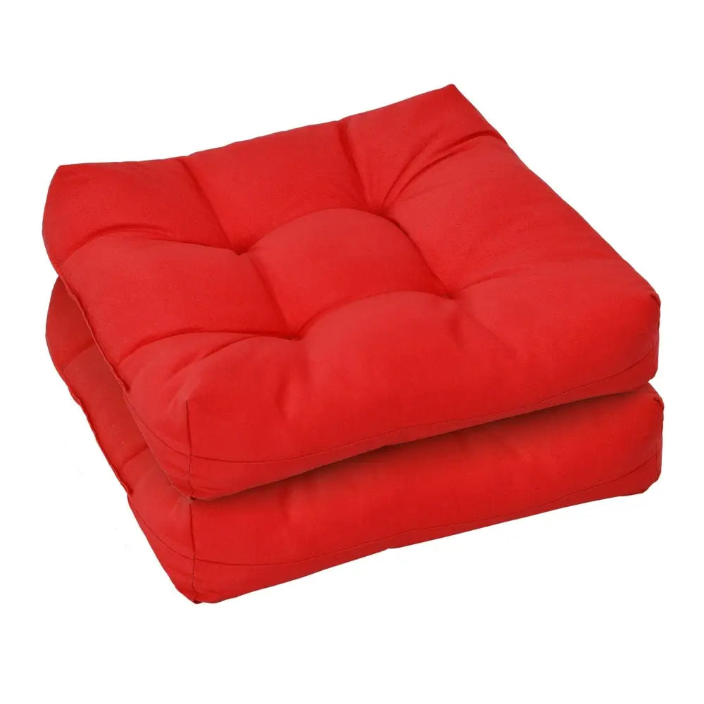 21 Inch x 21 Inch Patio Chair Seat Cushion Pads for Indoor and Outdoor-Red - Red - Outdoor Furniture Accessories