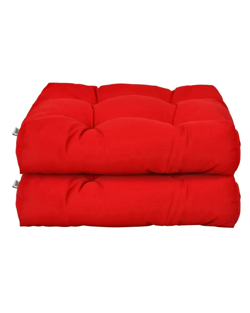 21 Inch x 21 Inch Patio Chair Seat Cushion Pads for Indoor and Outdoor-Red - Red - Outdoor Furniture Accessories