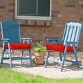 21 Inch x 21 Inch Patio Chair Seat Cushion Pads for Indoor and Outdoor-Red - Red - Outdoor Furniture Accessories