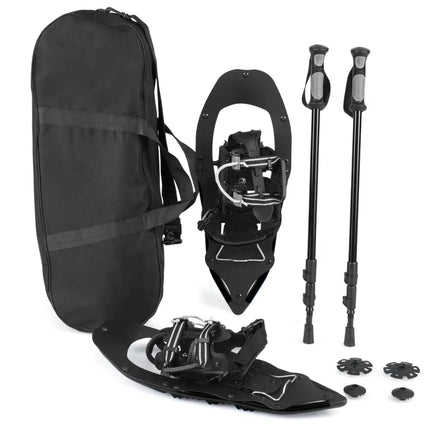 21 Snowshoes with Trekking Poles-Black - Black - Winter Sports & Activities