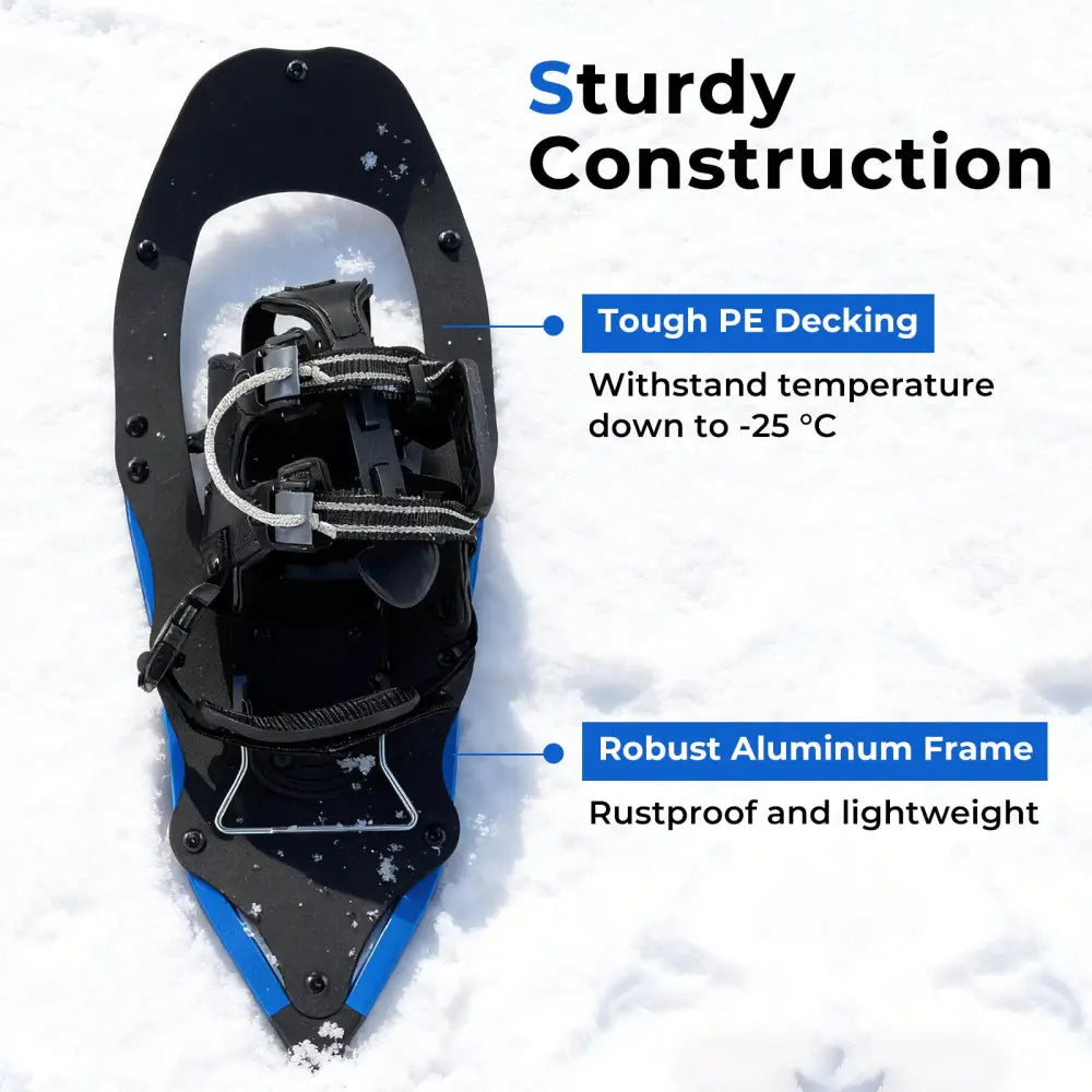 21€ Snowshoes with Trekking Poles-Blue - Blue - Winter Sports & Activities