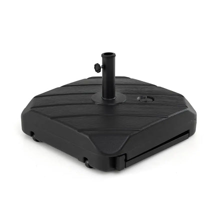 211 LBS Fillable Patio Umbrella Base with Wheels and Telescopic Pull Rod - Outdoor Umbrella Bases