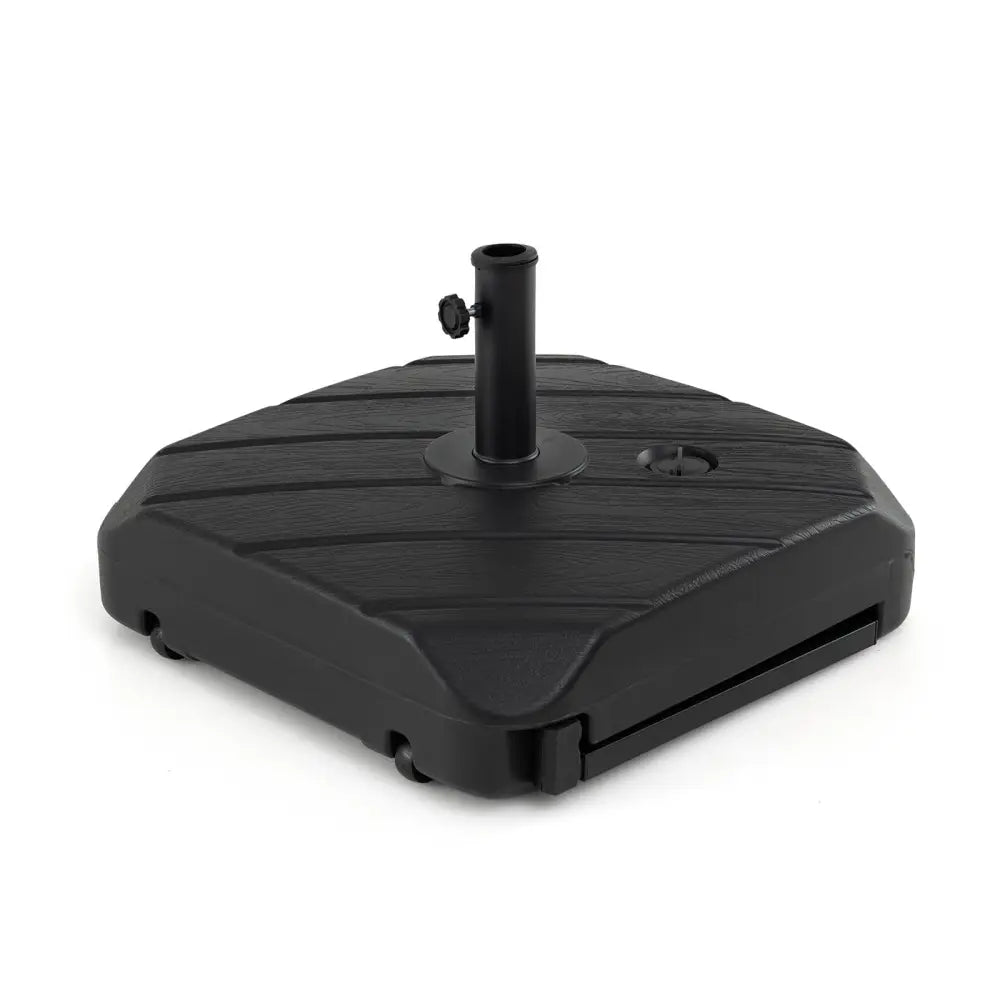 211 LBS Fillable Patio Umbrella Base with Wheels and Telescopic Pull Rod - Outdoor Umbrella Bases