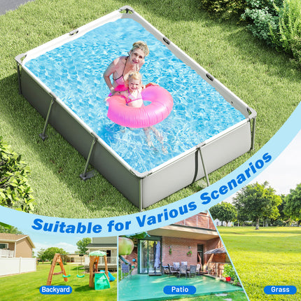690/978/1158/1617 Gal Outdoor Family Swimming Pool with Metal Frame-10 ft
