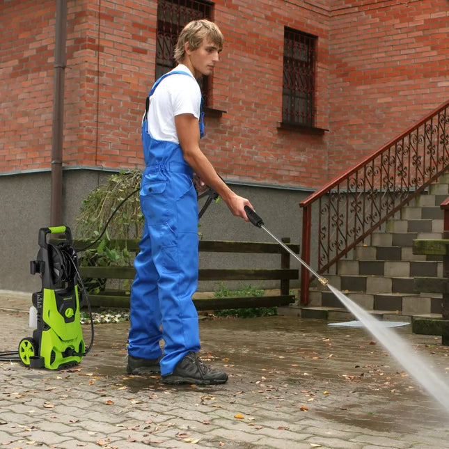 2150PSI Electric Pressure Washer 1.2GPM with 4 Quick Connect Nozzles and Foam Cannon-Green - Green - Pressure Washers