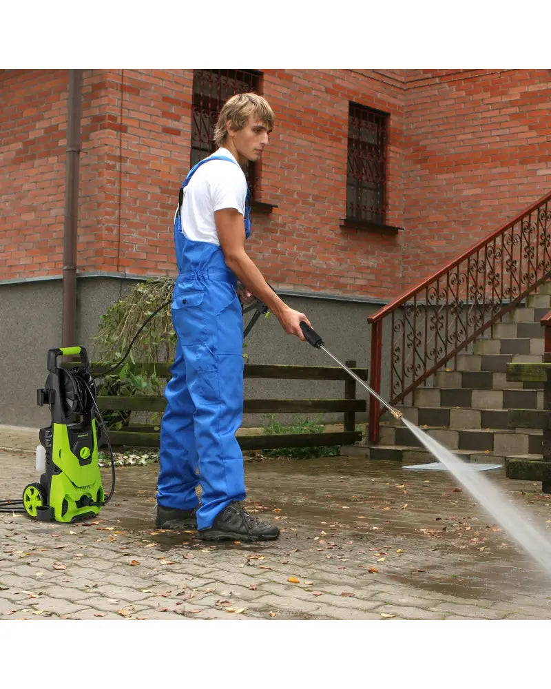 2150PSI Electric Pressure Washer 1.2GPM with 4 Quick Connect Nozzles and Foam Cannon-Green - Green - Pressure Washers