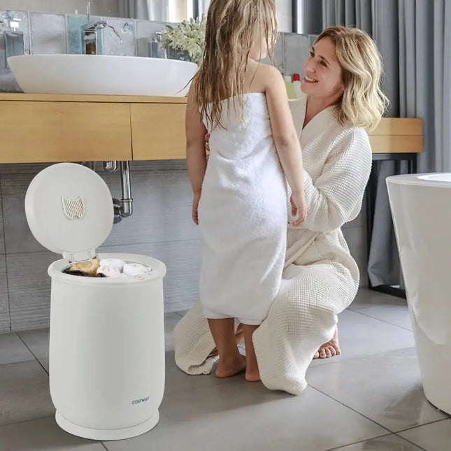 21L Bathroom Towel Warmer with Auto Shut-Gray Costway