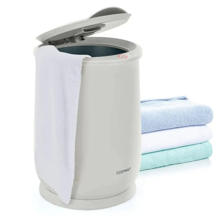 21L Bathroom Towel Warmer with Auto Shut-Gray Costway