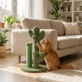 22 Inch Cactus Cat Scratching Post with Natural Sisal Rope-Green - Green - Cat Trees Condos & Scratchers