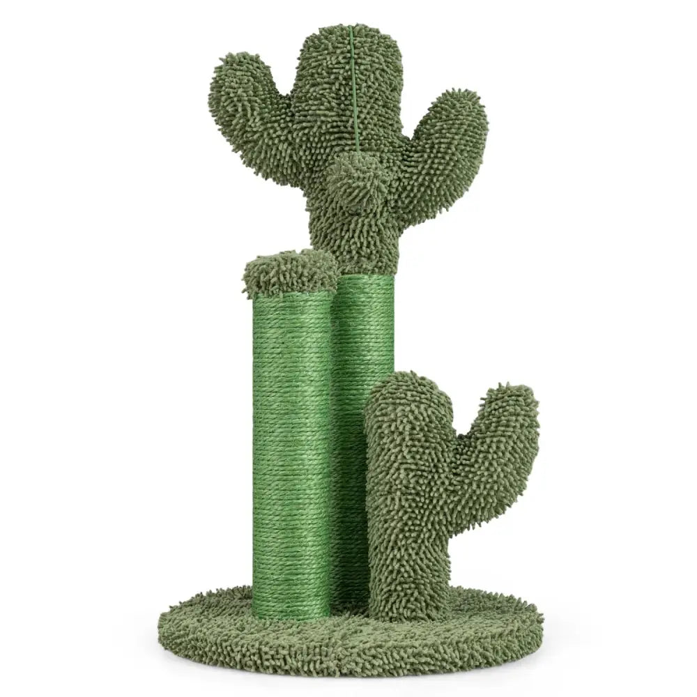 22 Inch Cactus Cat Scratching Post with Natural Sisal Rope-Green - Green - Cat Trees Condos & Scratchers