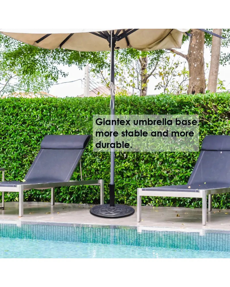 22 Inch Heavy Duty Round Umbrella Base Stand - Bronze - Outdoor Umbrella Bases