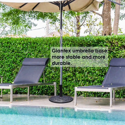 22 Inch Heavy Duty Round Umbrella Base Stand - Bronze - Outdoor Umbrella Bases