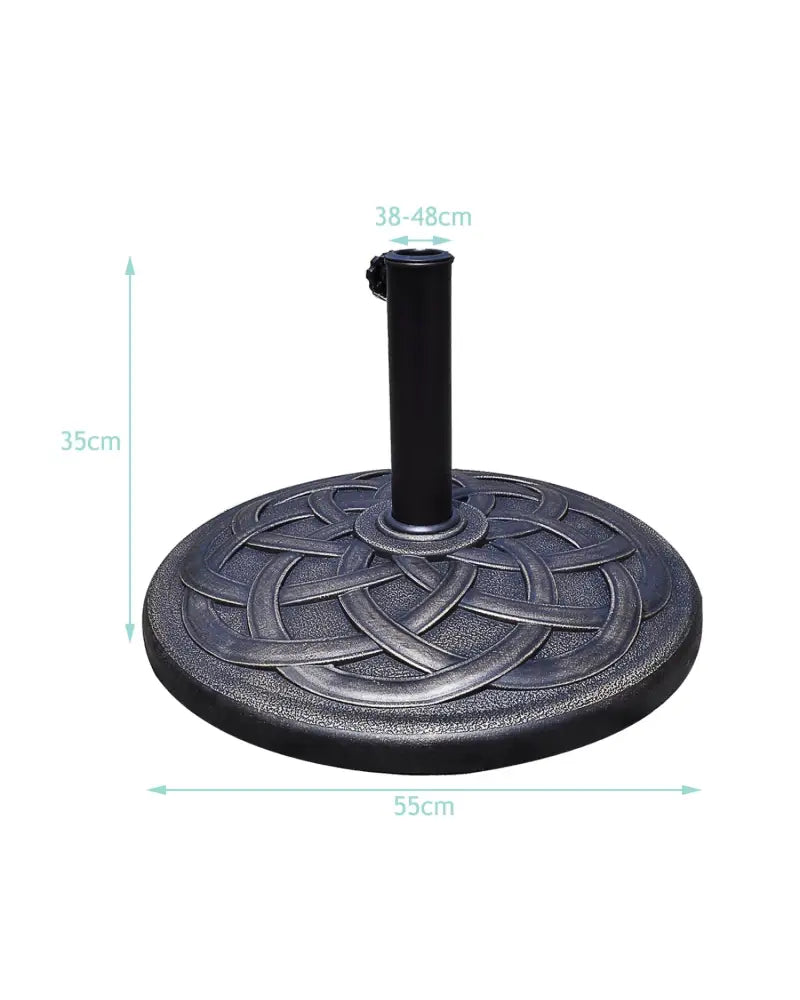 22 Inch Heavy Duty Round Umbrella Base Stand - Bronze - Outdoor Umbrella Bases