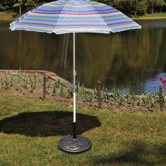 22 Inch Heavy Duty Round Umbrella Base Stand - Bronze - Outdoor Umbrella Bases