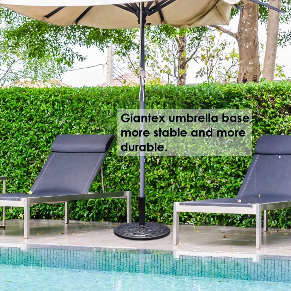 22 Inch Heavy Duty Round Umbrella Base Stand - Bronze - Outdoor Umbrella Bases