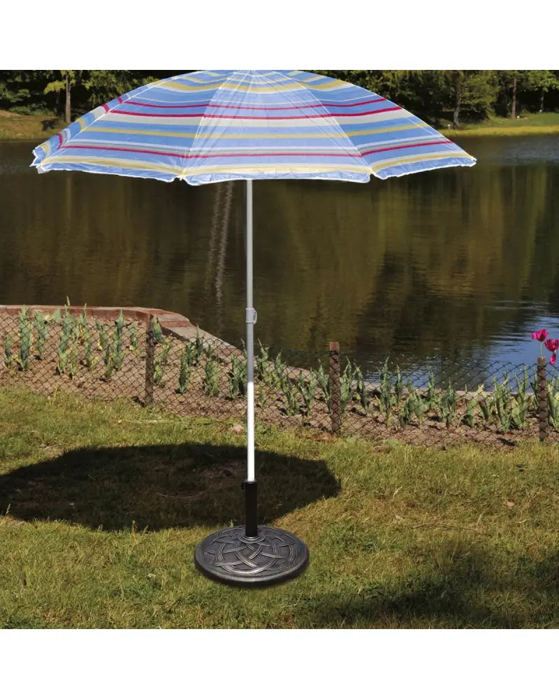 22 Inch Heavy Duty Round Umbrella Base Stand - Bronze - Outdoor Umbrella Bases